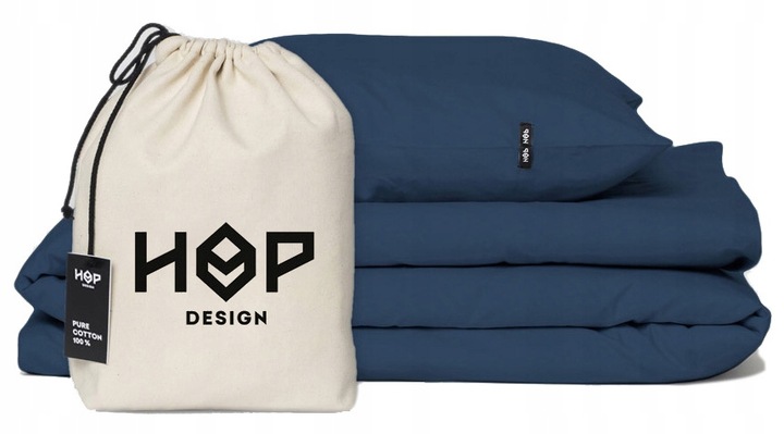 Posteľná Bielizeň bavlna hrubá 160x200 2x70x80 tlmená granátová Hop Design