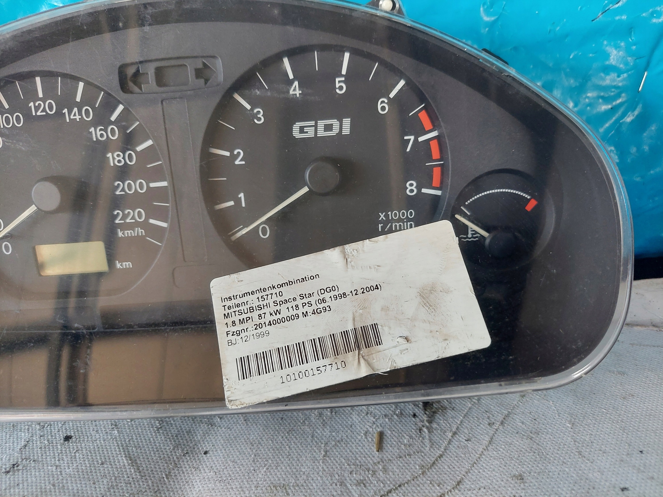 dials clock SPACE STAR 1.8 GDI MR270287