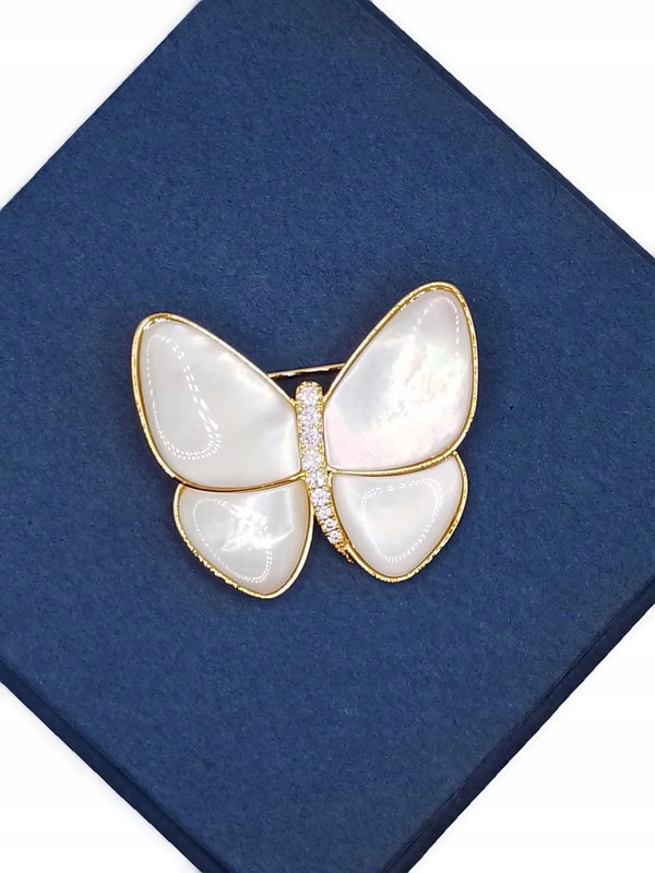 Luxusní Brož Brož Z 18K Zlata Dárek Krabička