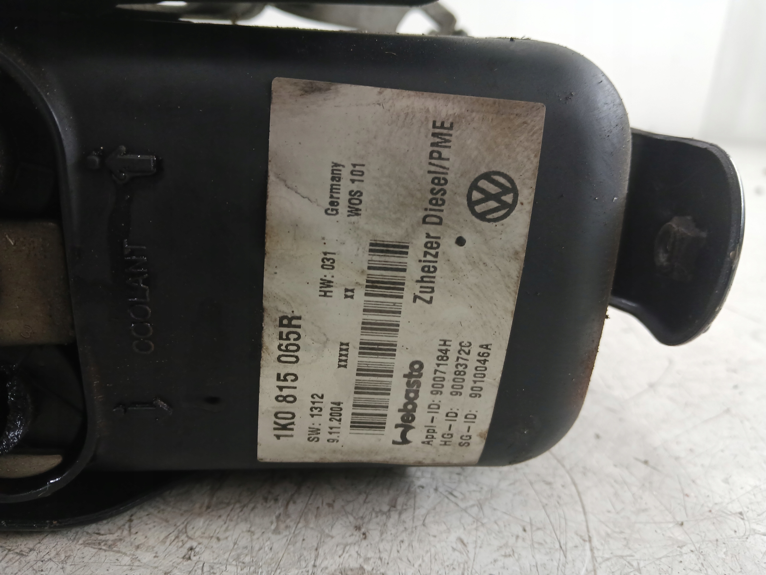 VW GOLF V TOURAN a WEBASTO webasto 1K0815065R 5KW