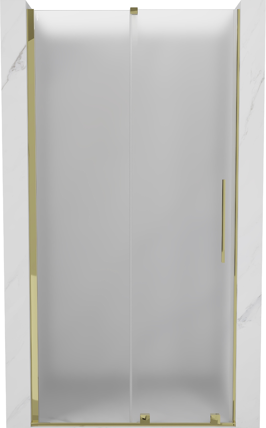Sprchové dveře Mexen Velar 110 cm, matné sklo, zlatý profil