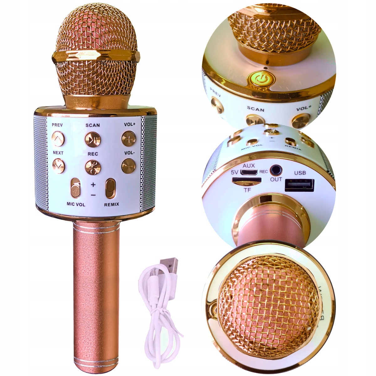 

Wielofunkcyjny Mikrofon Karaoke +bluetooth głośnik