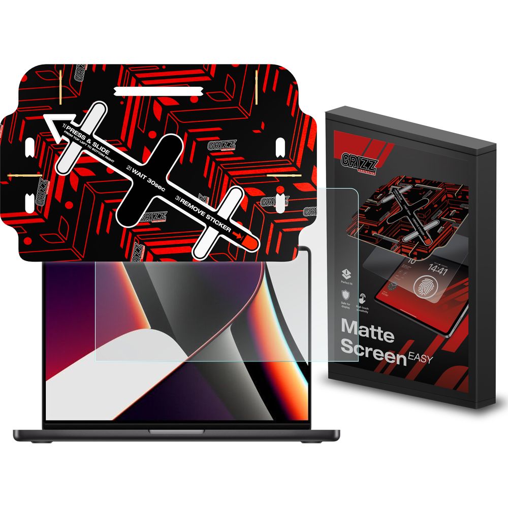 Fólie pro MacBook Pro 16" M5 Max 2026, Grizz, na displej aplikátor
