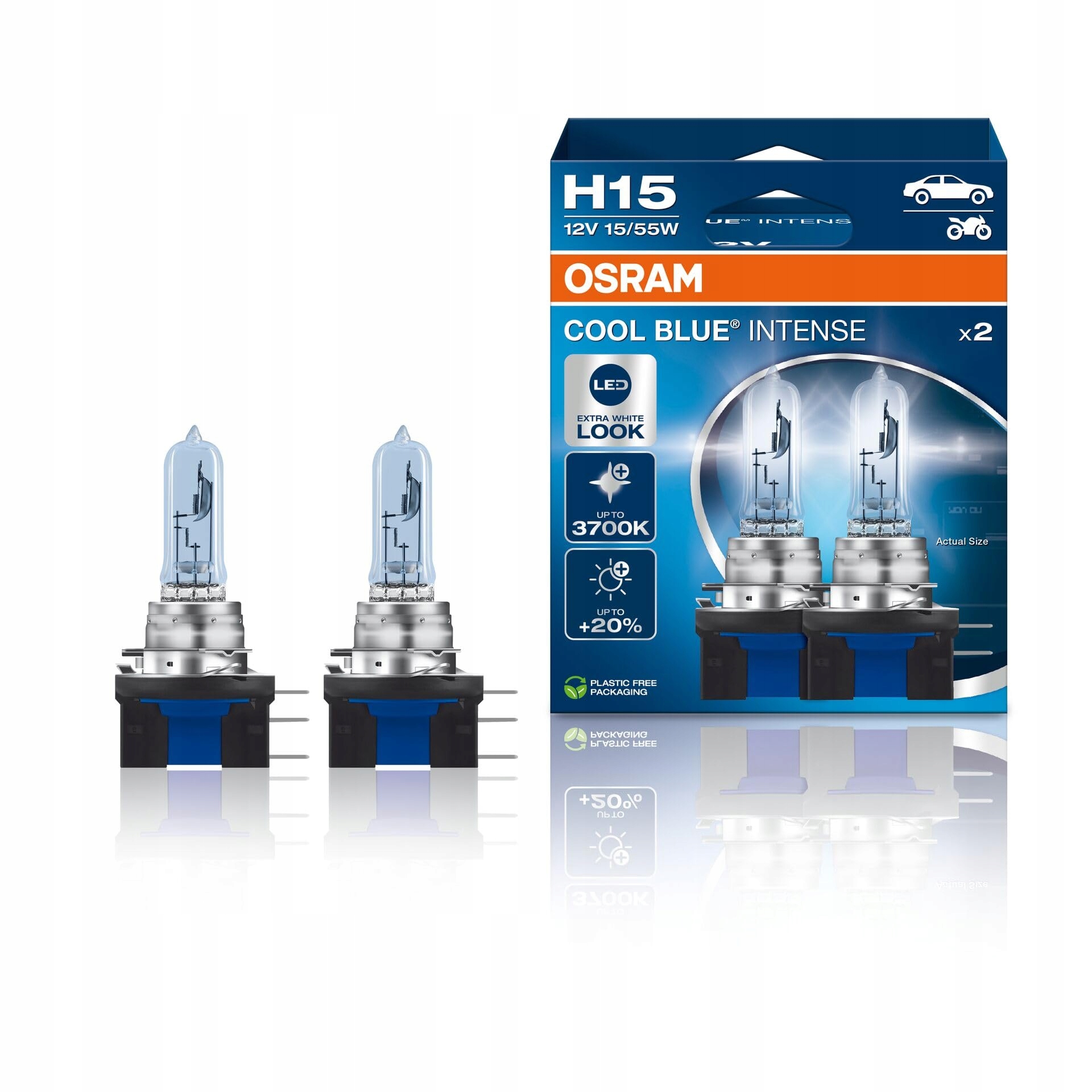 Žiarovky Osram Cool Blue Intense H15 5 W 2 ks
