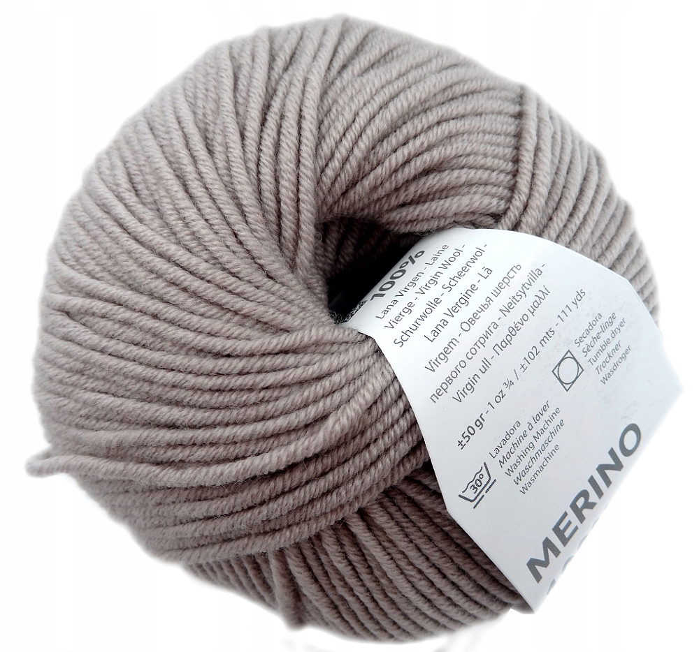 Włóczka Merino 100% 40 Szary 50g102m Katia 14776