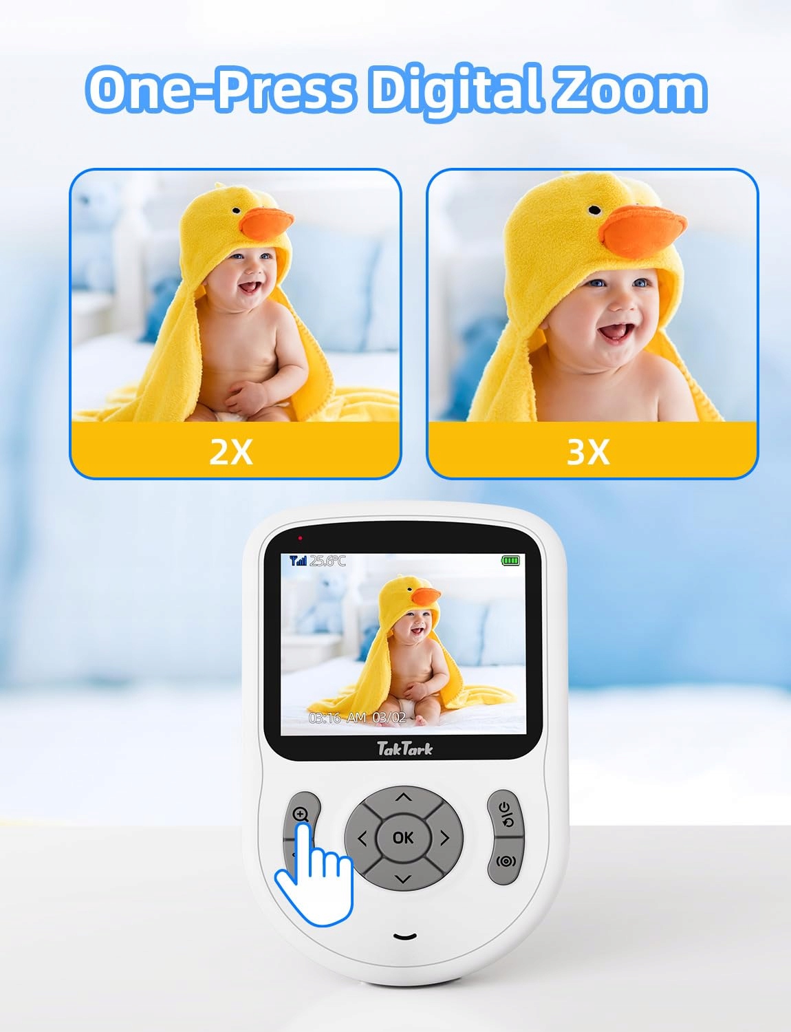 TAKTARK Elektroniczna Niania Kamera 28 Video 720p IPS Bez WiFi 750mAh — miniatura 6