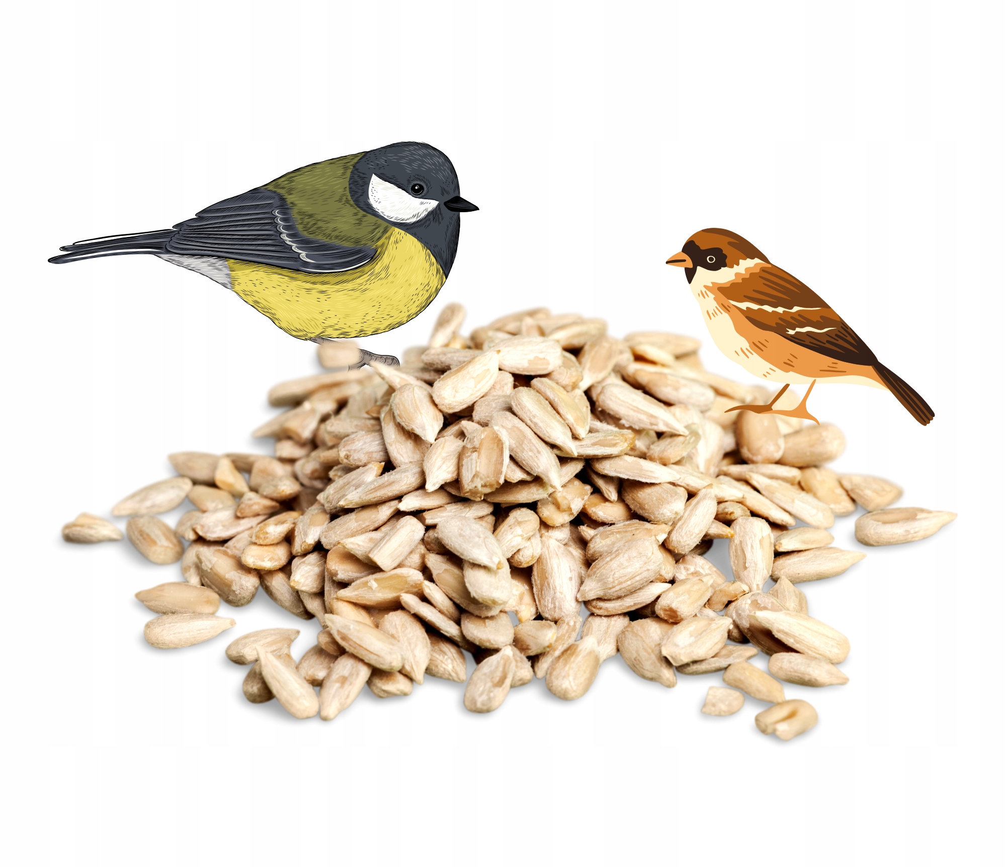 Słonecznik Dla Ptaków Worek 25 Kg 25000 G Pestki Karma Ziarno Łuskane