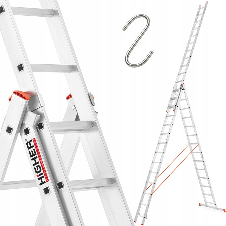 DRABINA ALUMINIOWA 3x13 NAJMOCNIEJSZA W POLSCE