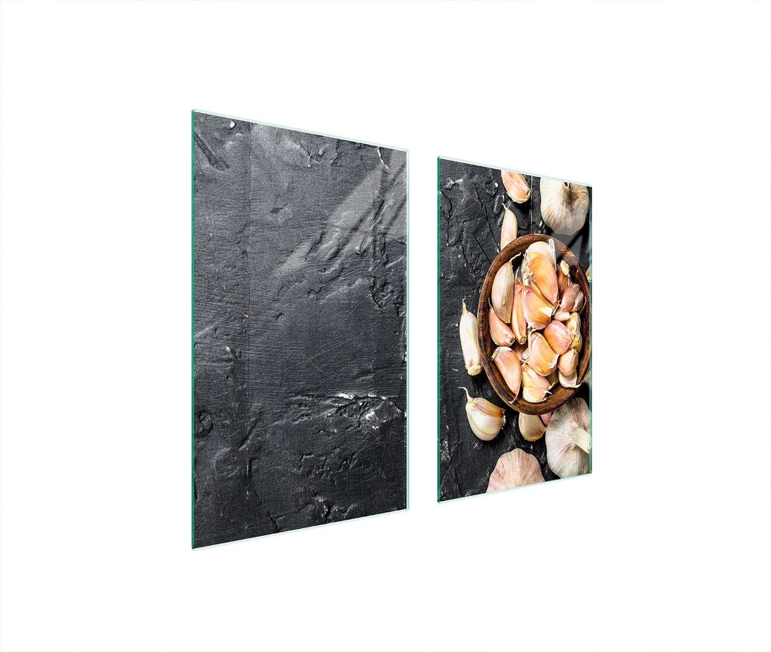 Skleněná Ochranná Deska Na Sporák 75x52 Česnek Tvrzené Sklo