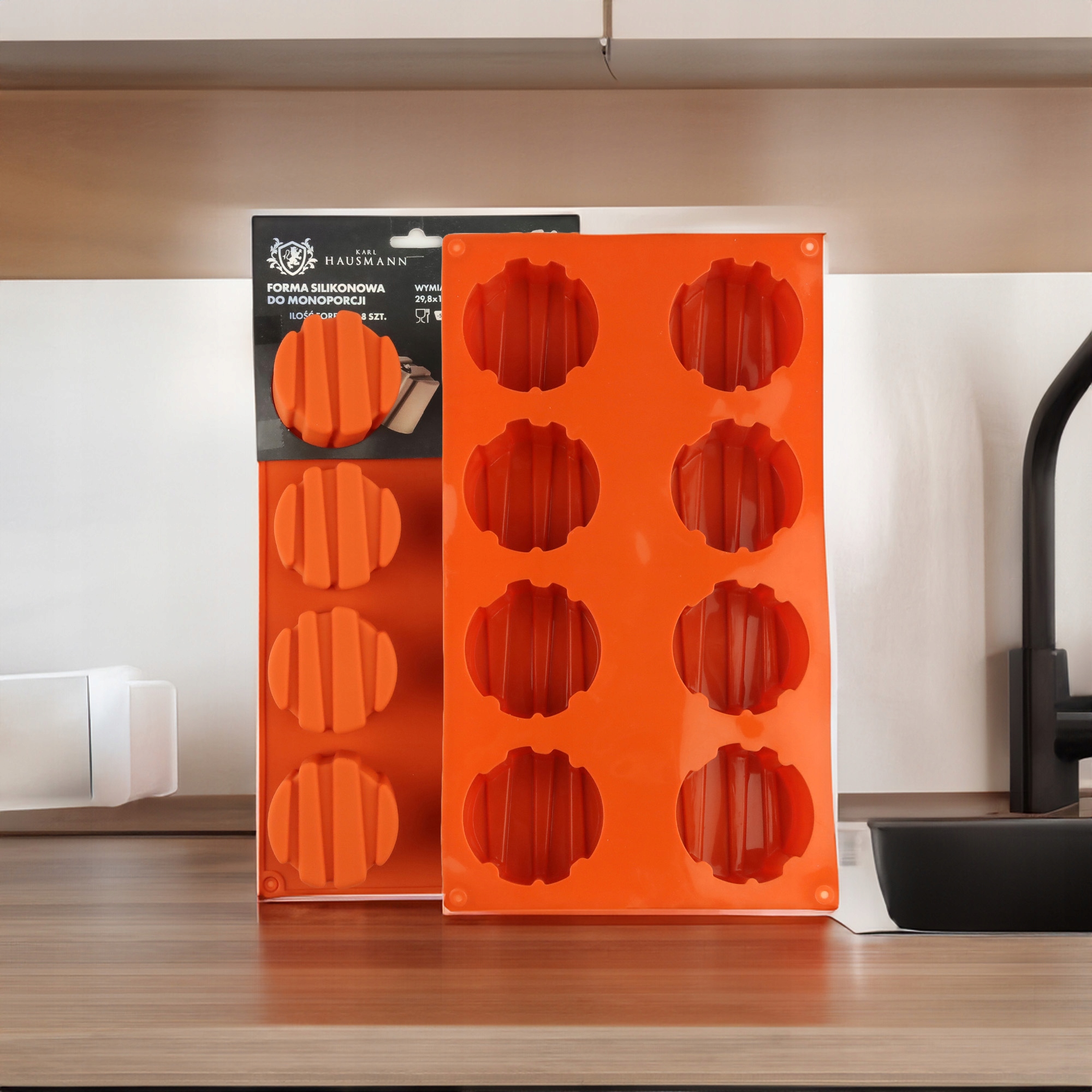 FORMA SILIKONOWA MONOPORCJE DO BABECZEK 17x29,5 CM 8SZT DESERY 3D MUSY