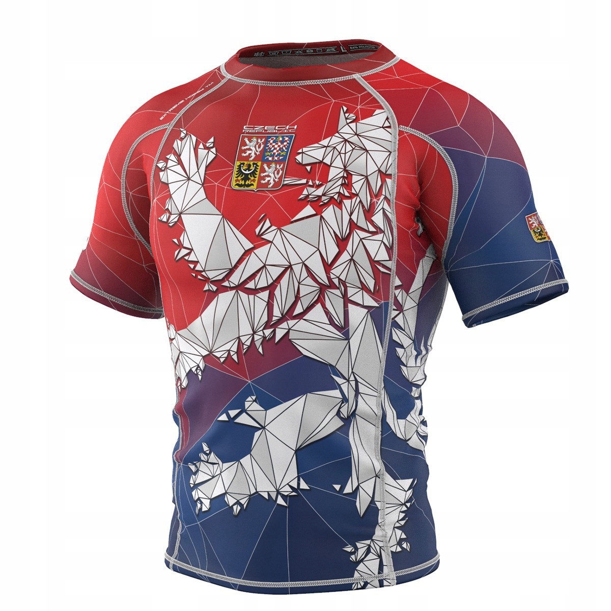 Koszulka Rashguard na siłownię Męski Czeski Lew S Extreme Hobby
