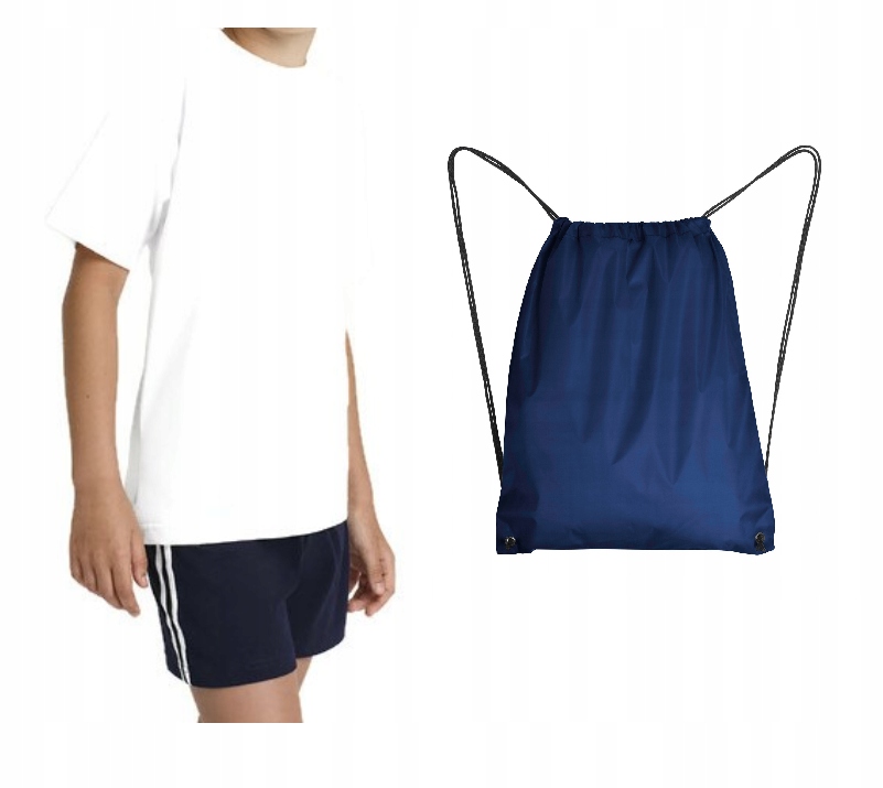 

Strój na wf komplet T-shirt spodenki 140 + worek