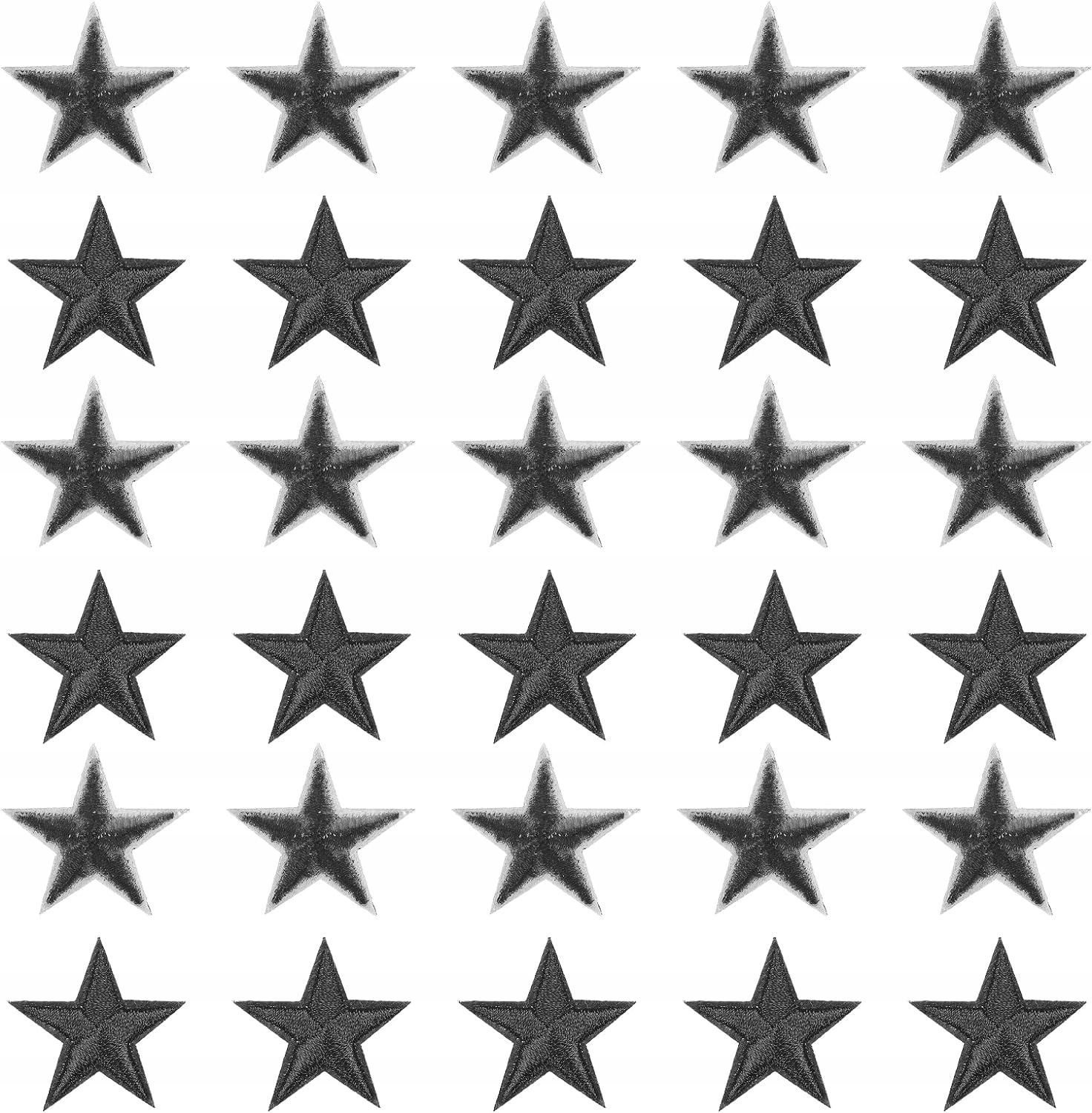 30 sztuk,małe czarne gwiazdki,naszywki na odzież,ozdoby do ubrań,plecaków
