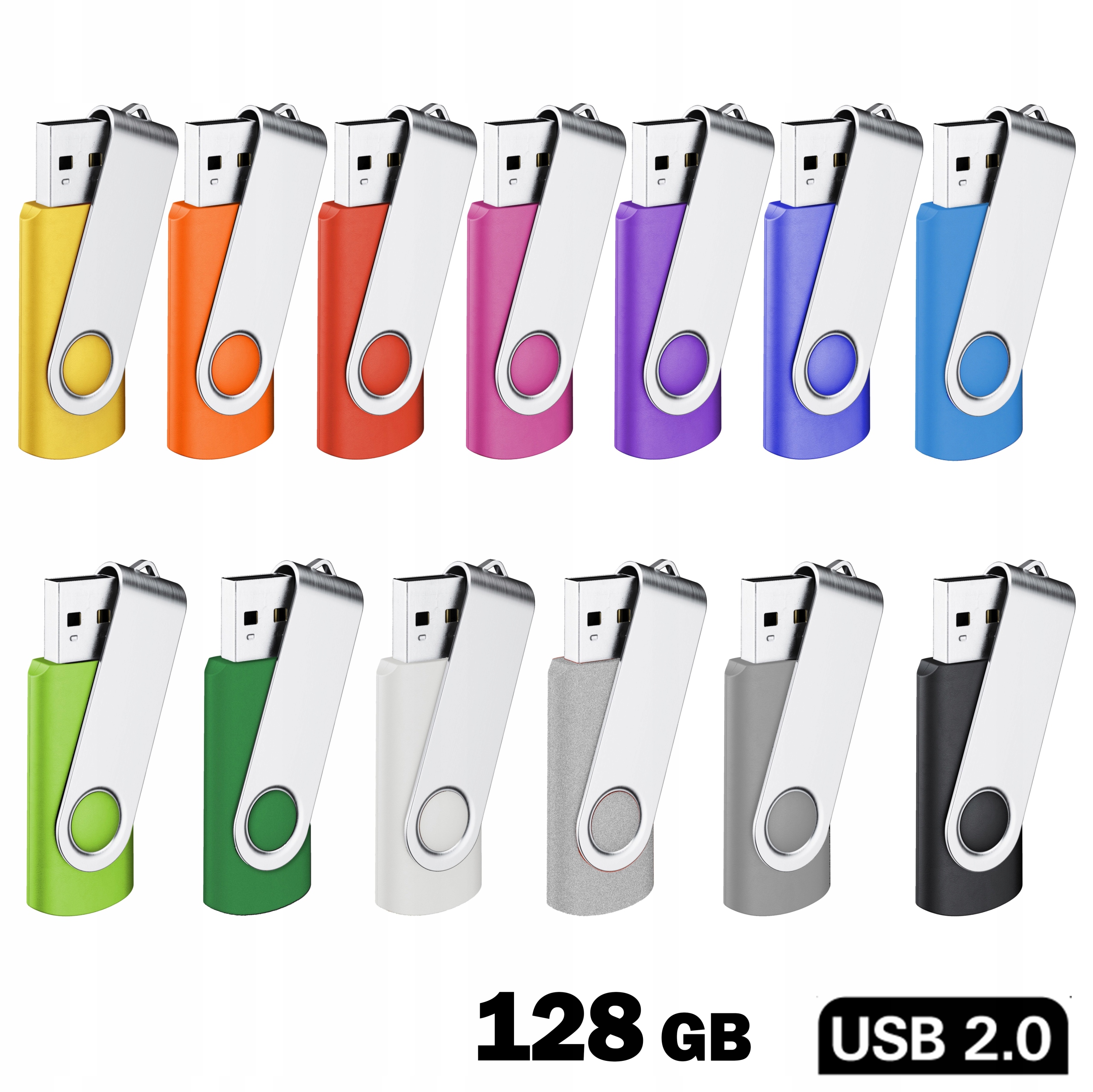 PENDRIVE PAMIĘĆ USB 128GB TWISTER – 25 KOLORÓW