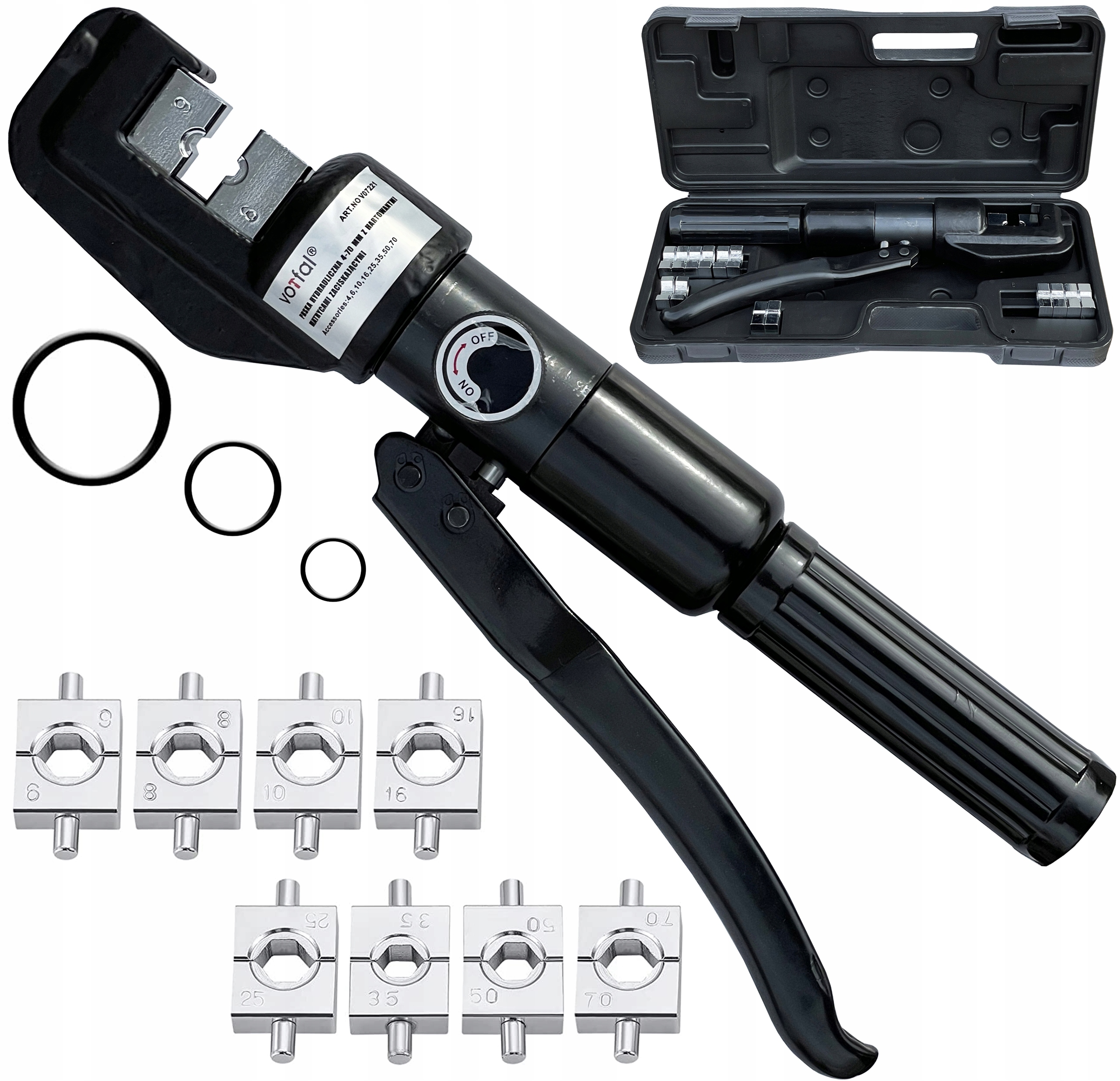 ГІДРАВЛІЧНИЙ ОБТИСКНИЙ ІНСТРУМЕНТ ДЛЯ КАБЕЛЮ 4-70 ММ