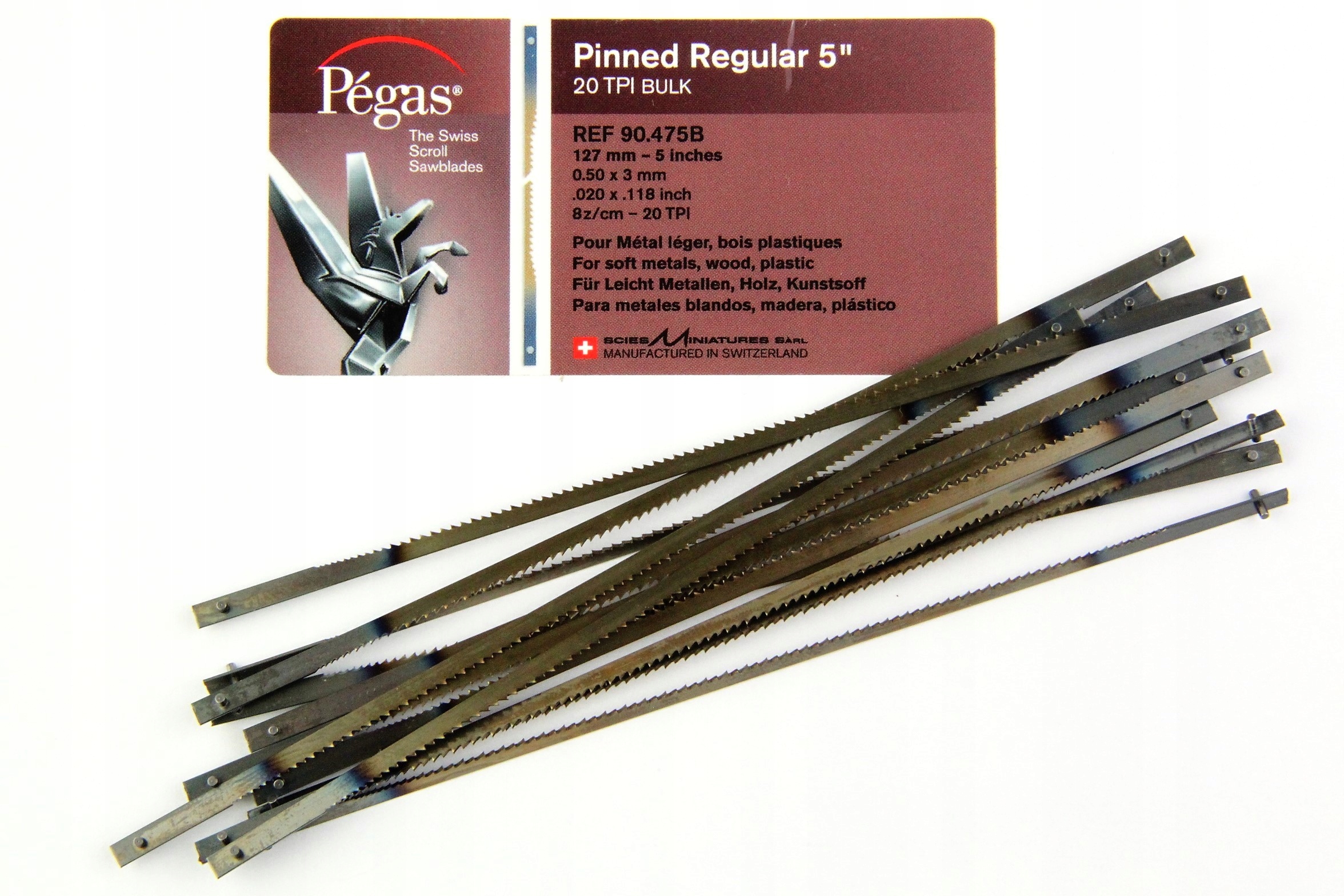 

Brzeszczoty z przetyczką Pegas 134 mm 20 Tpi 12szt