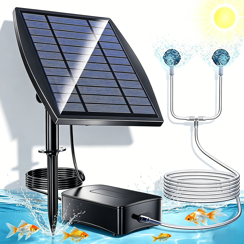 Solarny Napowietrzacz Stawu Pompa Powietrza Na Energię Słoneczną Do Oczka