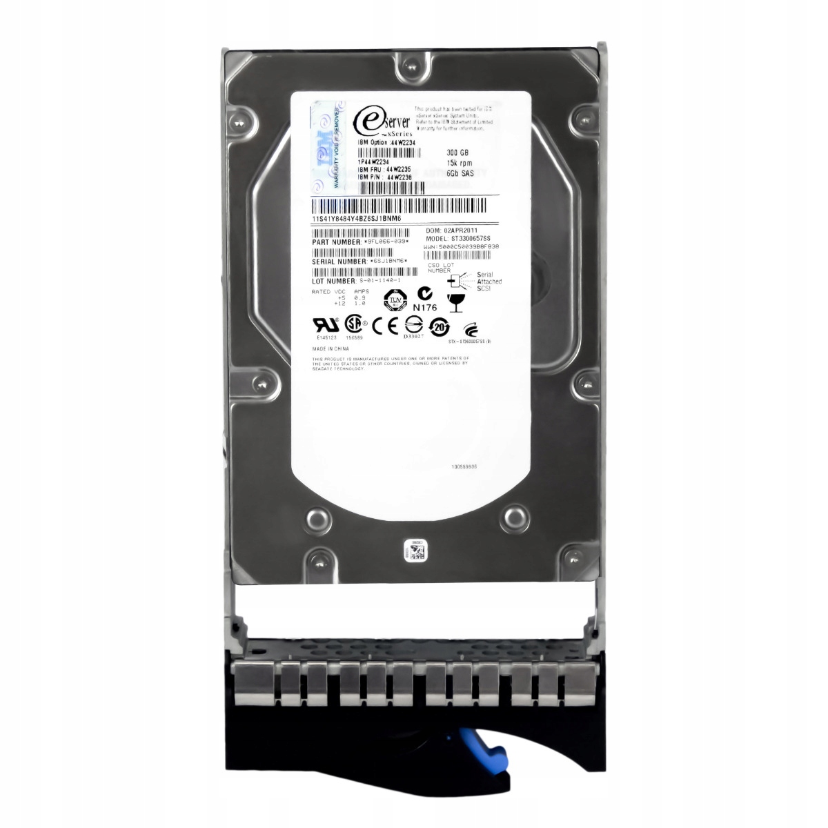 Ibm 44W2235 44W2238 300GB 15K 64MB SAS-2 3.5" Hdd ST3300657SS