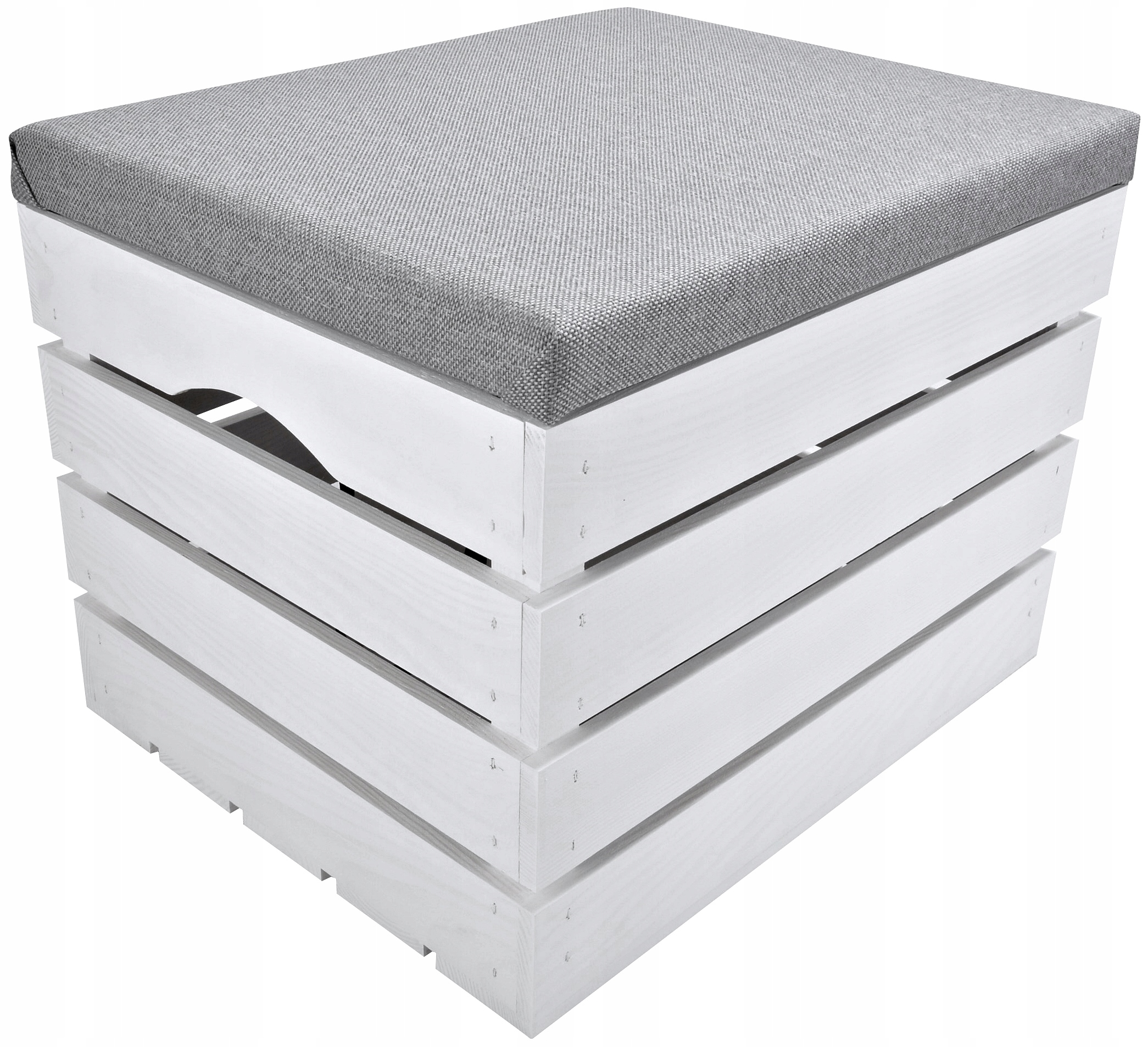 Úložný Prostor Box S Potahem Taburet Dřevěná Nádoba
