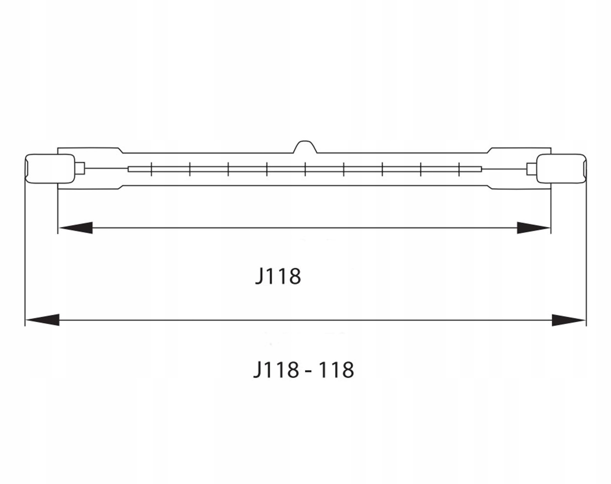 ŻARÓWKA HALOGENOWA ŻARNIK LINOWY J118 300W R7s 230V 50Hz EAN (GTIN) 5908311360439