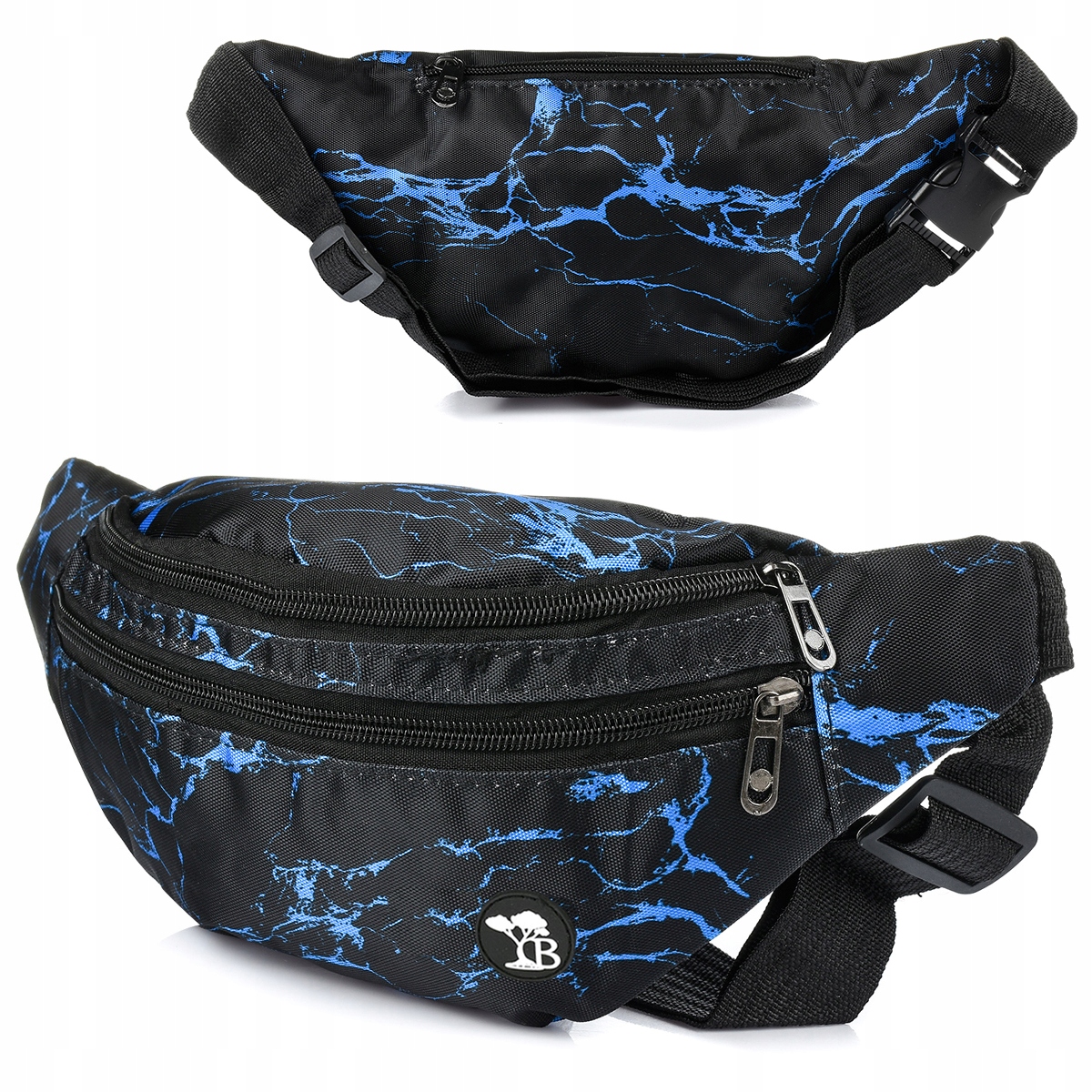 

Saszetka nerka Unisex kodura pojemna solidna pasek