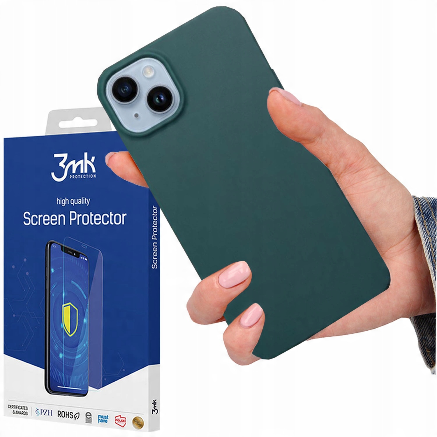 

Etui Matt Samsung A23 5G ciemnozielony +folia3MK