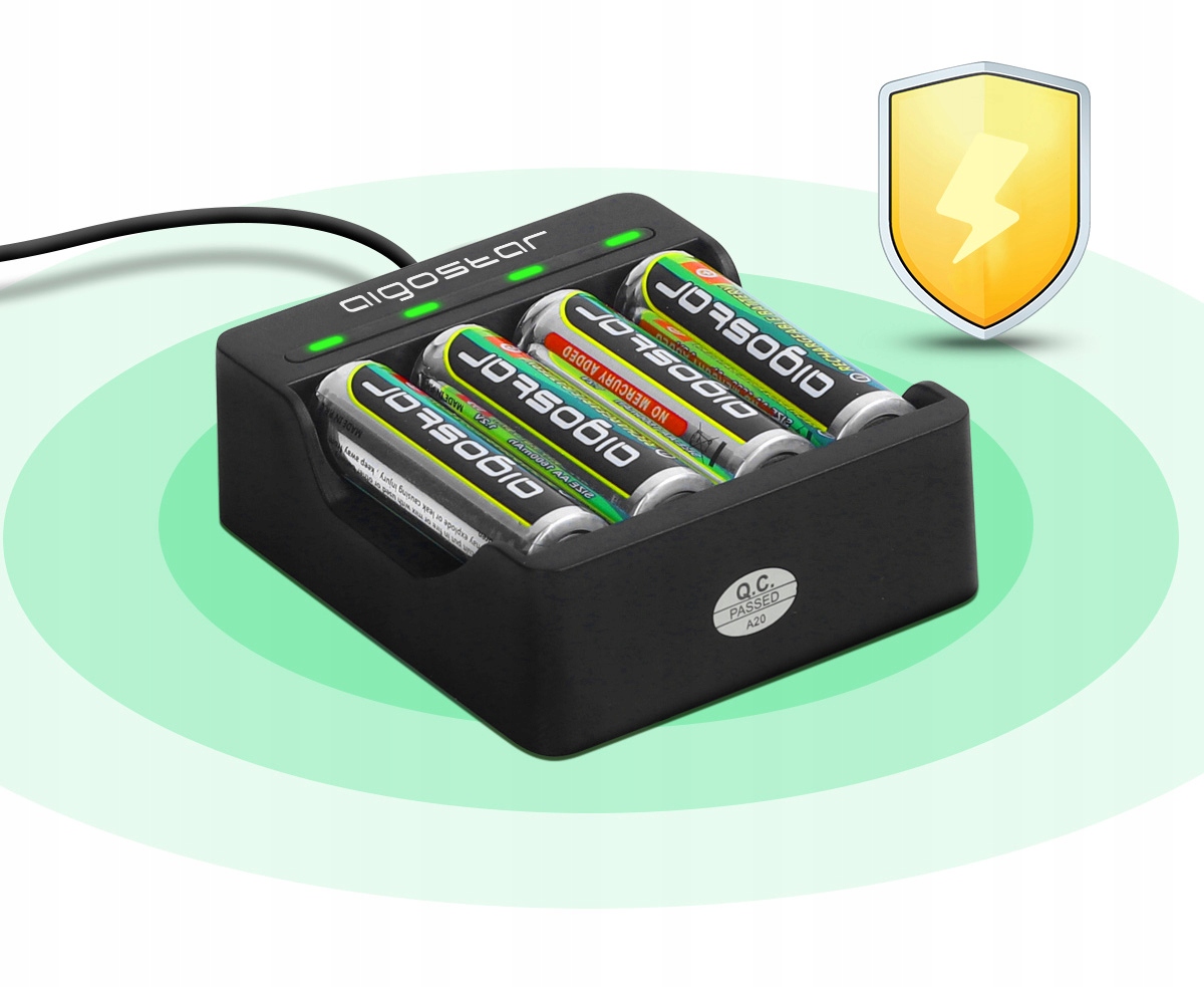 Ładowarka Na Baterie 4xAA/AAA Usb Aigostar