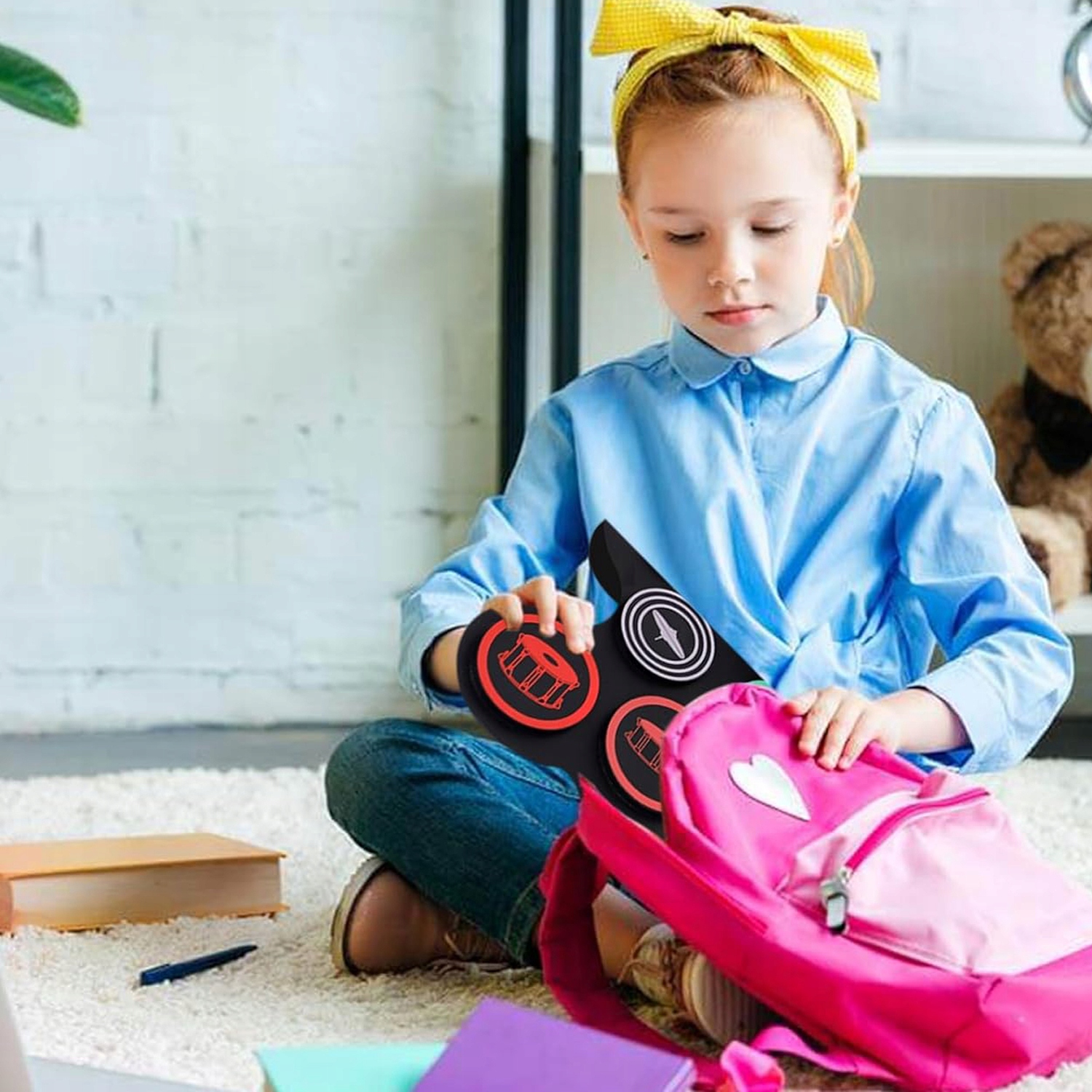 ELEKTRONICZNY BĘBEN GŁOŚNIK STEREO Z 9 PODKŁADKAM +PODUDZIA+PODWÓJNE PEDAŁY Marka inna