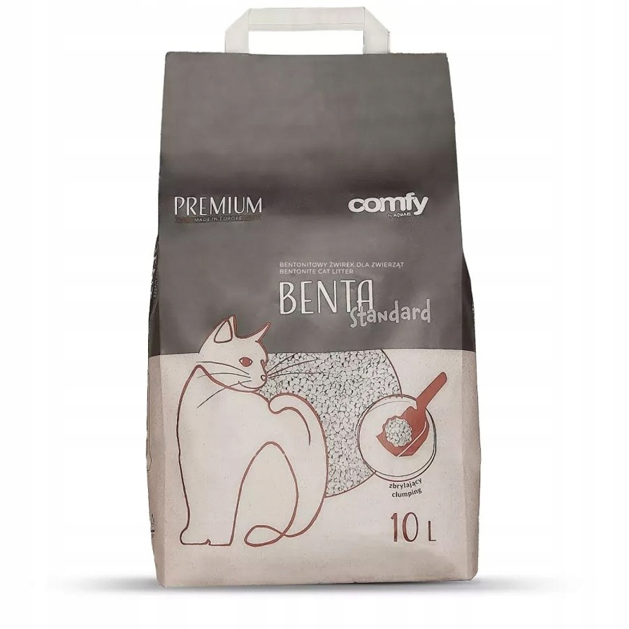 Levně Comfy Benta New Standard – bentonitové stelivo pro kočky 10L
