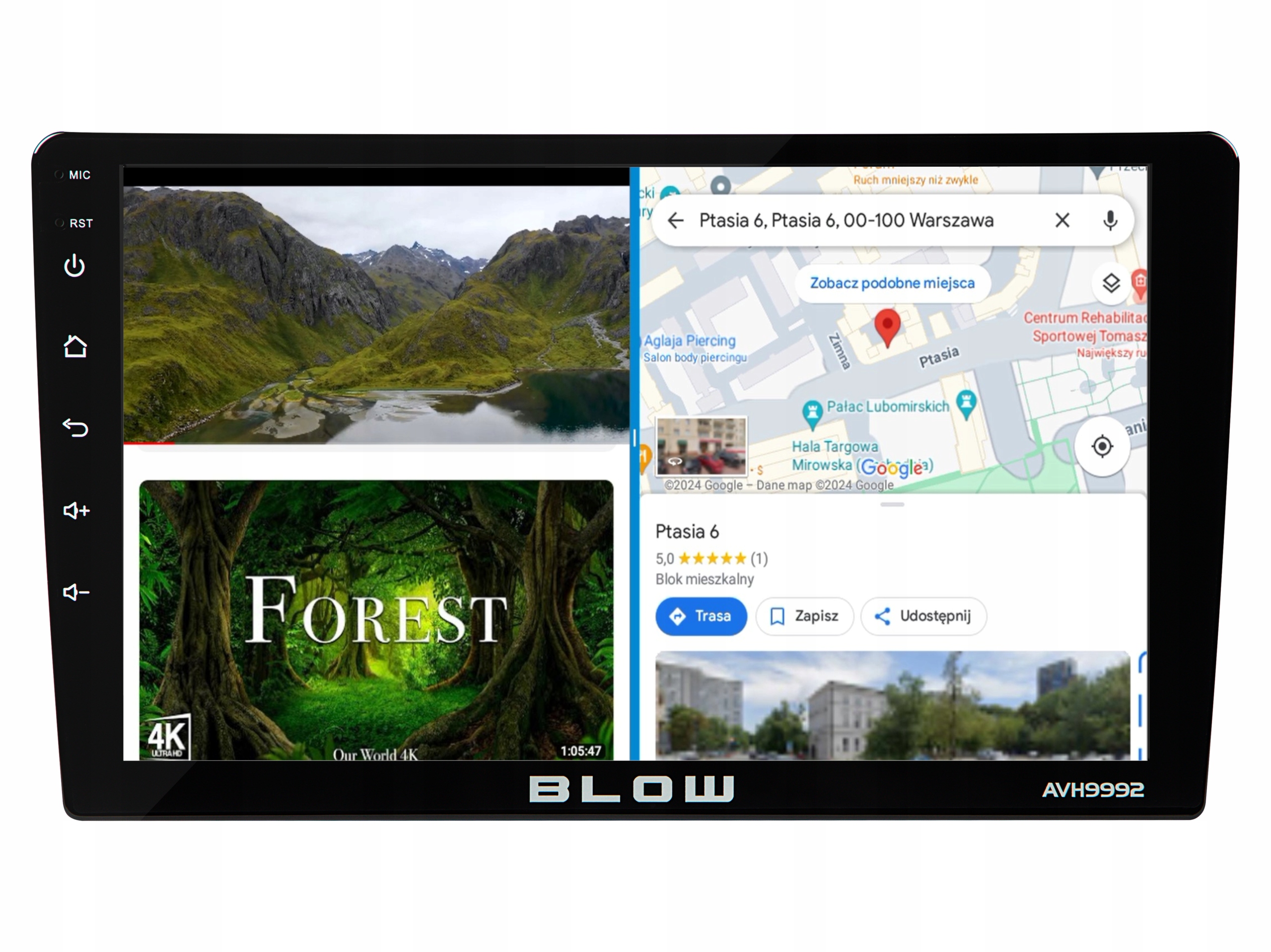 RADIO SAMOCHODOWE DOTYKOWE 2 DIN 9" BLUETOOTH ANDROID APPLE CAR ANDROID 12 Montaż 2-DIN