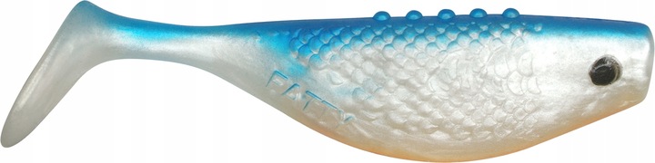 Przynęta Guma Dragon Fatty 10cm Pearl Blue Dla Wędkarza Na Spinning 3SZT.