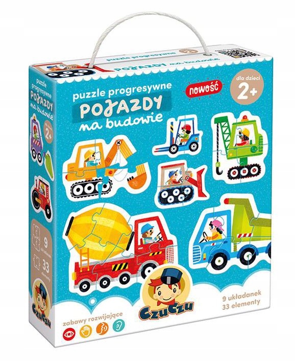 CZUCZU PUZZLE PROGRESYWNE POJAZDY NA BUDOWIE 2+