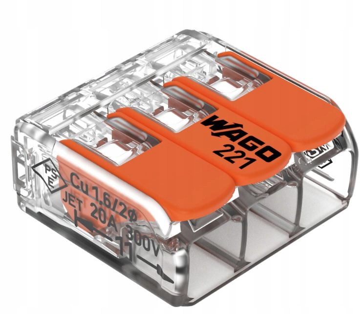 

Szybkozłączka Wago 221-413 0,14-4 mm² 3 , 1 szt.