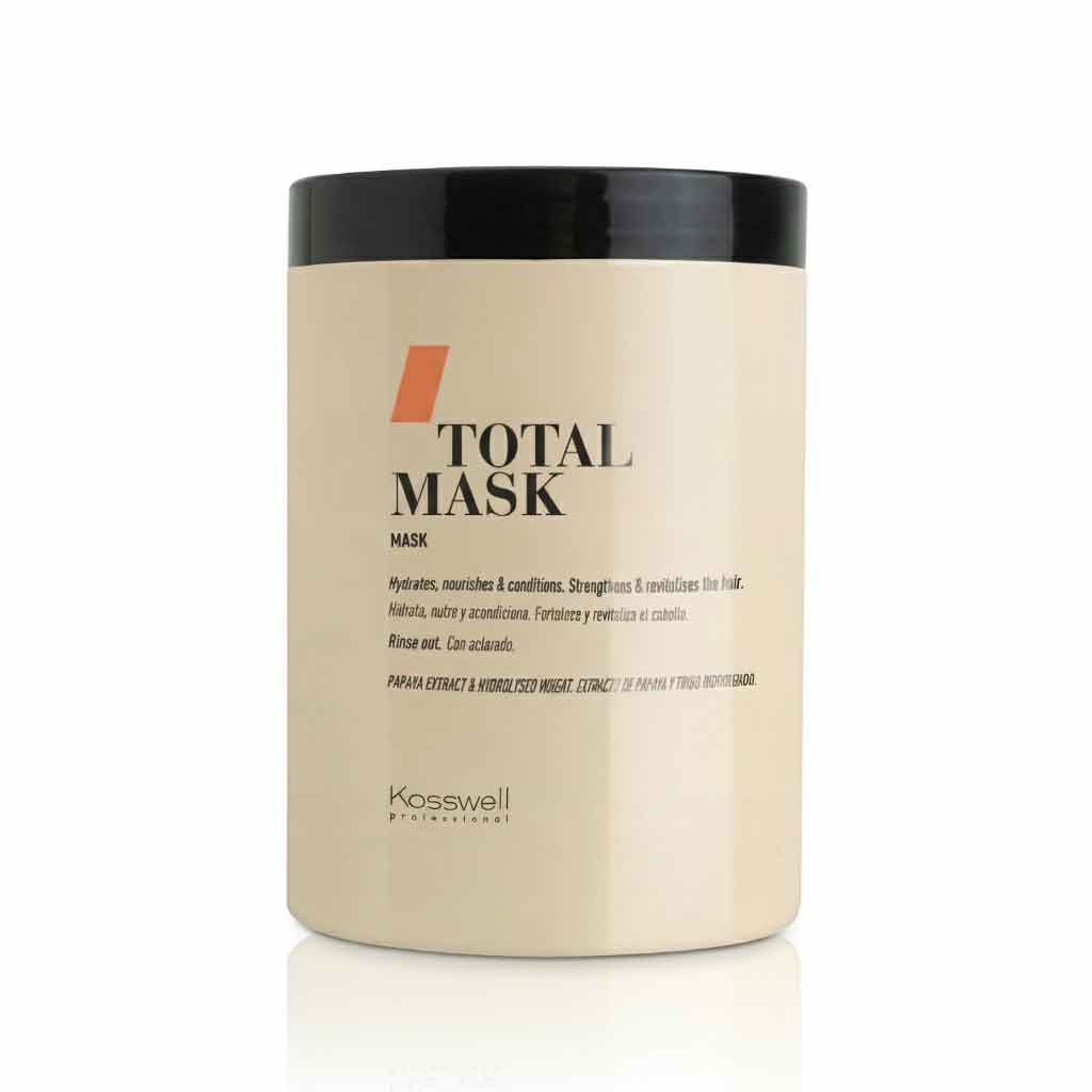 Výživná maska s papájou Kosswell Total Mask 1000 g – posiluje a hydratuje