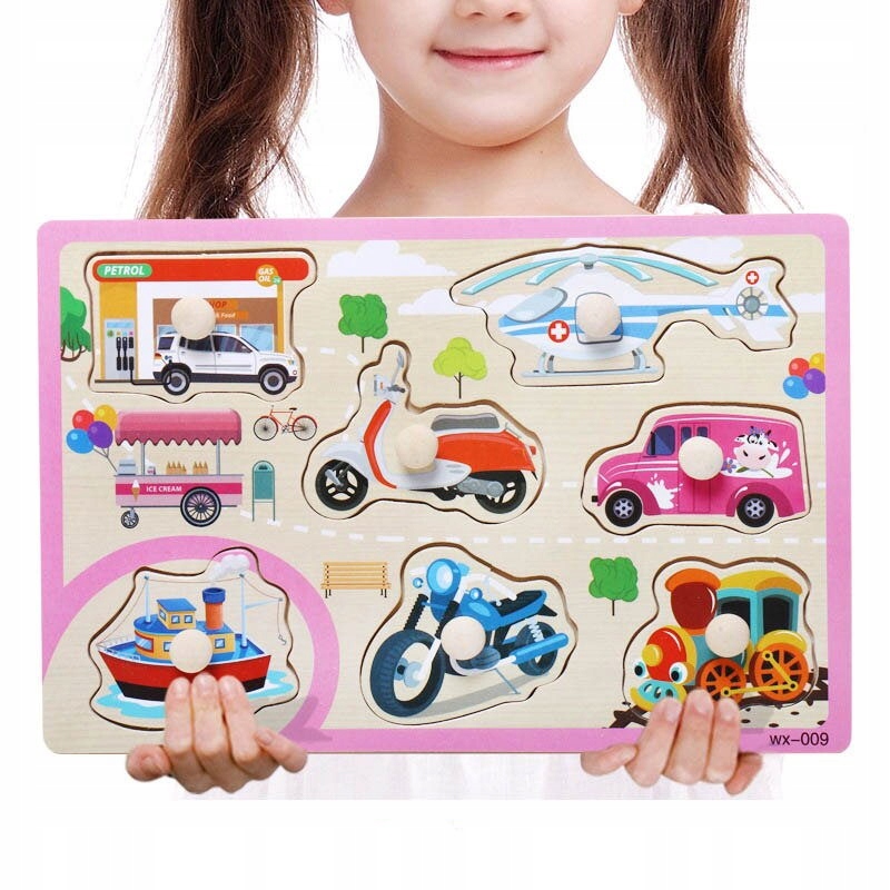 

Edukacyjne Drewniane Układanka Puzzle 3D Nauka