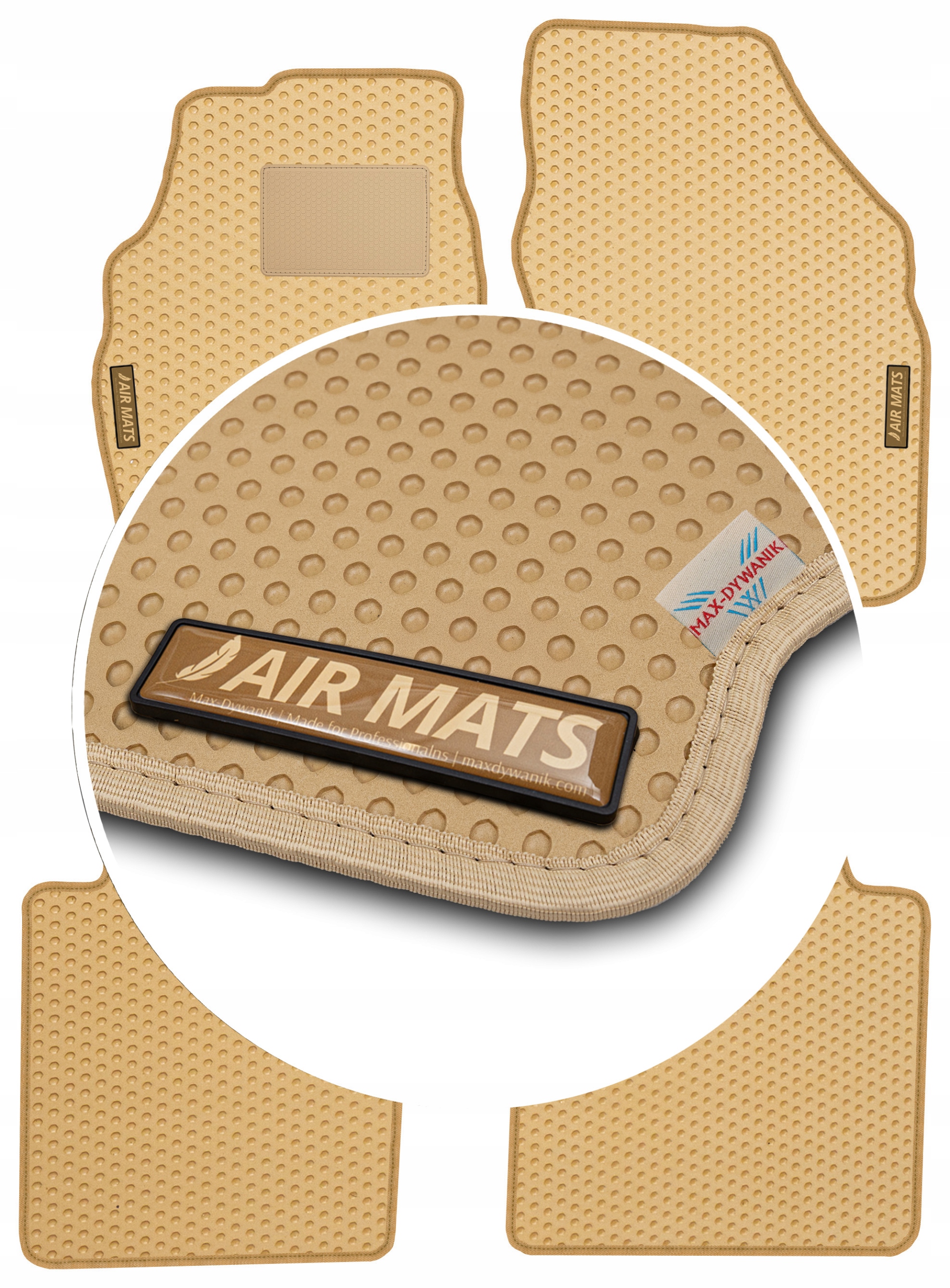 Honda Jazz I 2002-2008 Béžové gumové koberce Eva Air Mats