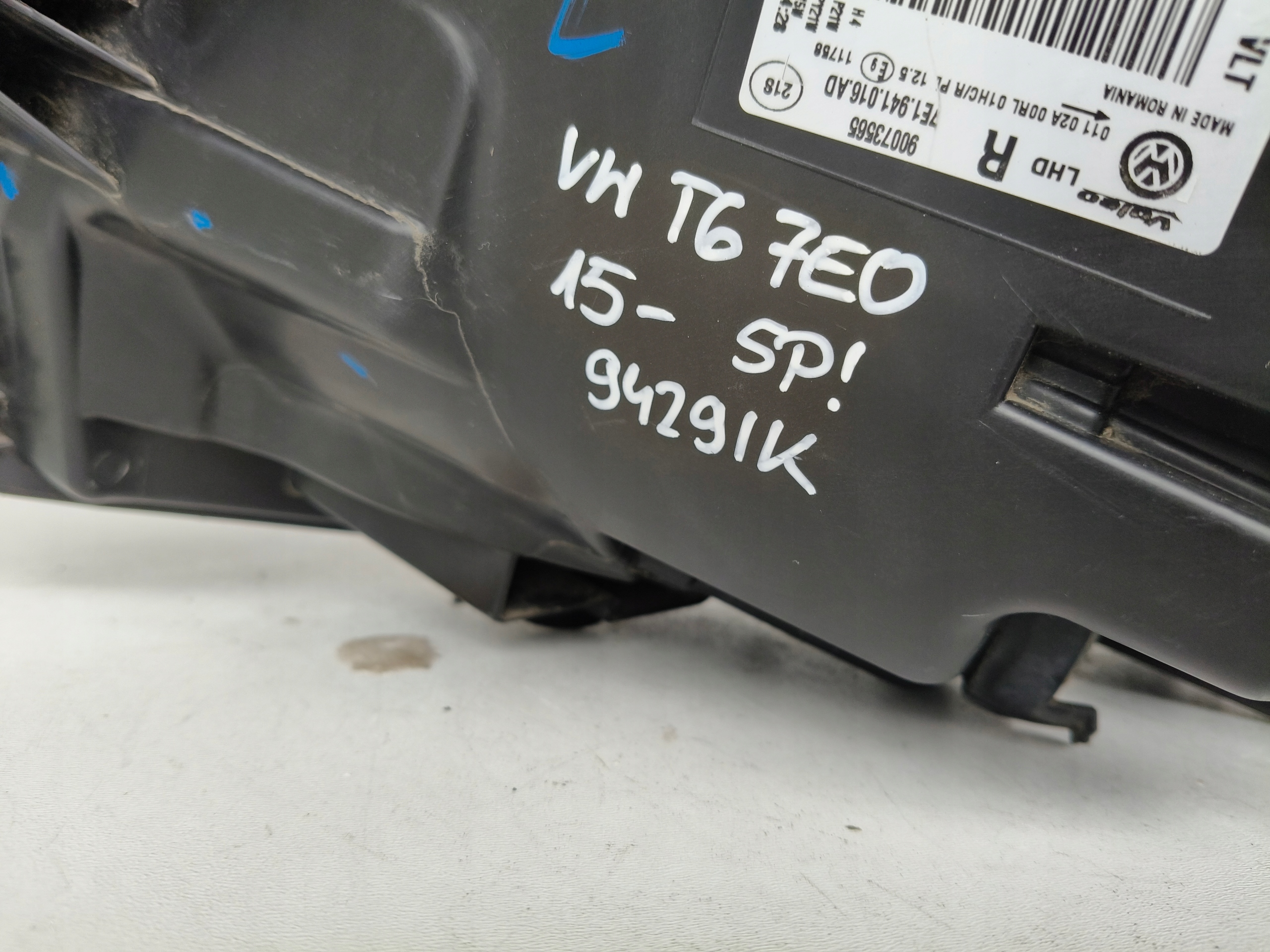 фара правая vw T6 7E 7E0 15-