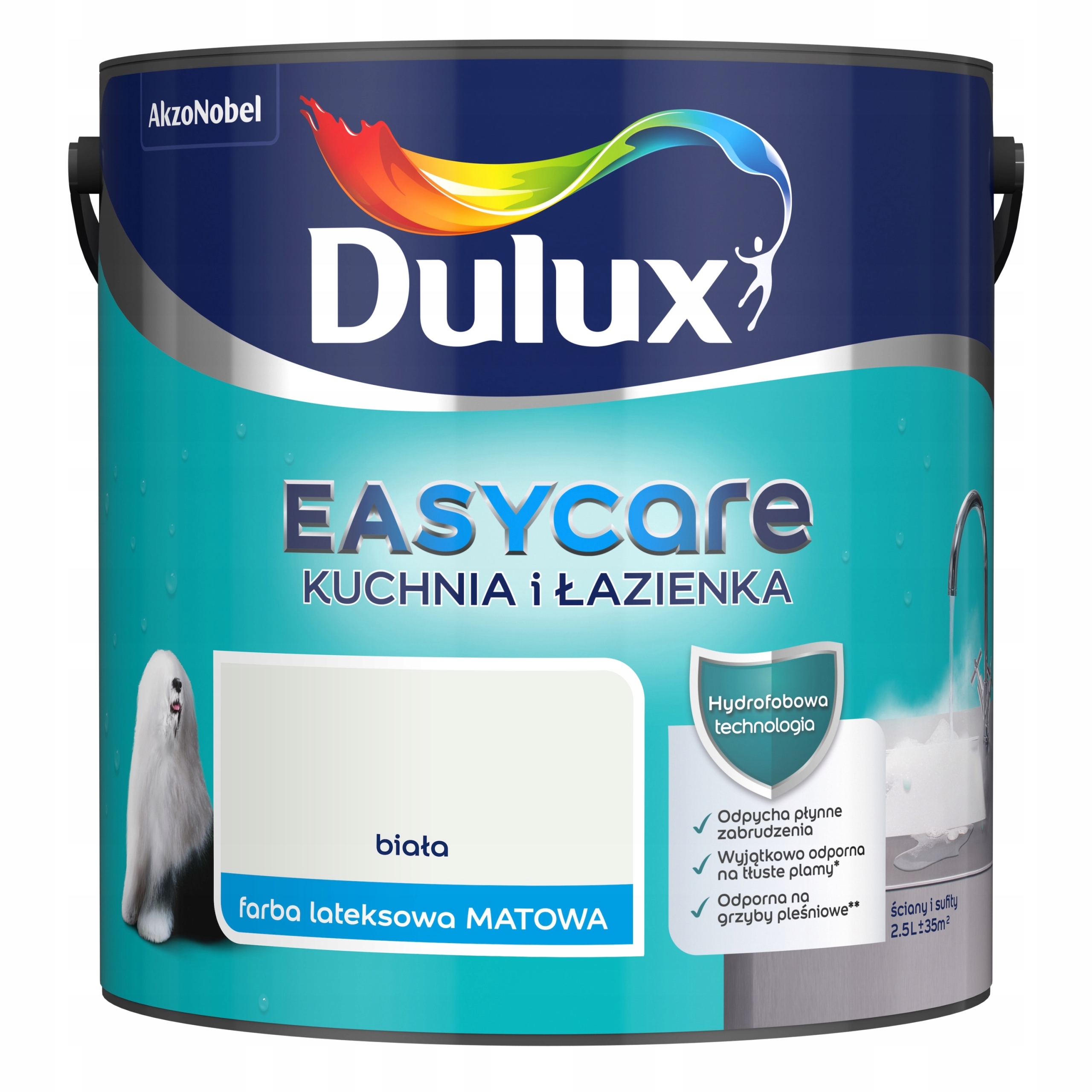 Dulux Farba Kuchyňa Kúpeľňa MATNÁ BIELA ​​2,5L