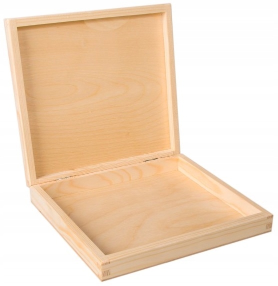 

Drewniane Pudełko Etui na płyty biżuterię 20x20