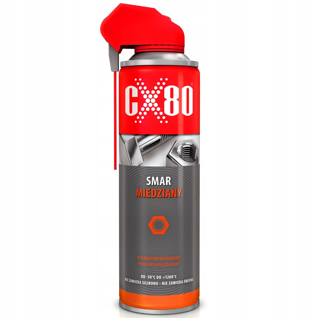 CX80 DUO SPRAY Smar miedziany do hamulców Środek na zapieczone śruby 500ml