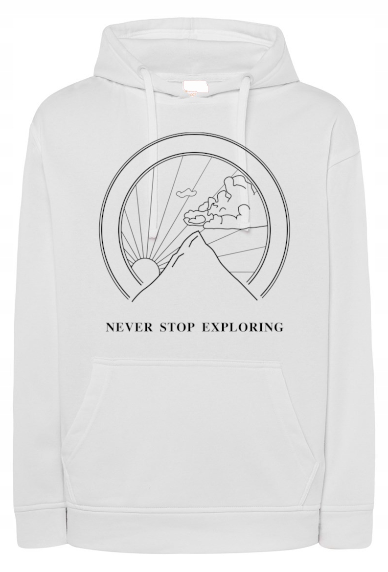 Pánská mikina s potiskem Hory Never Stop, velikost vel. 3XL