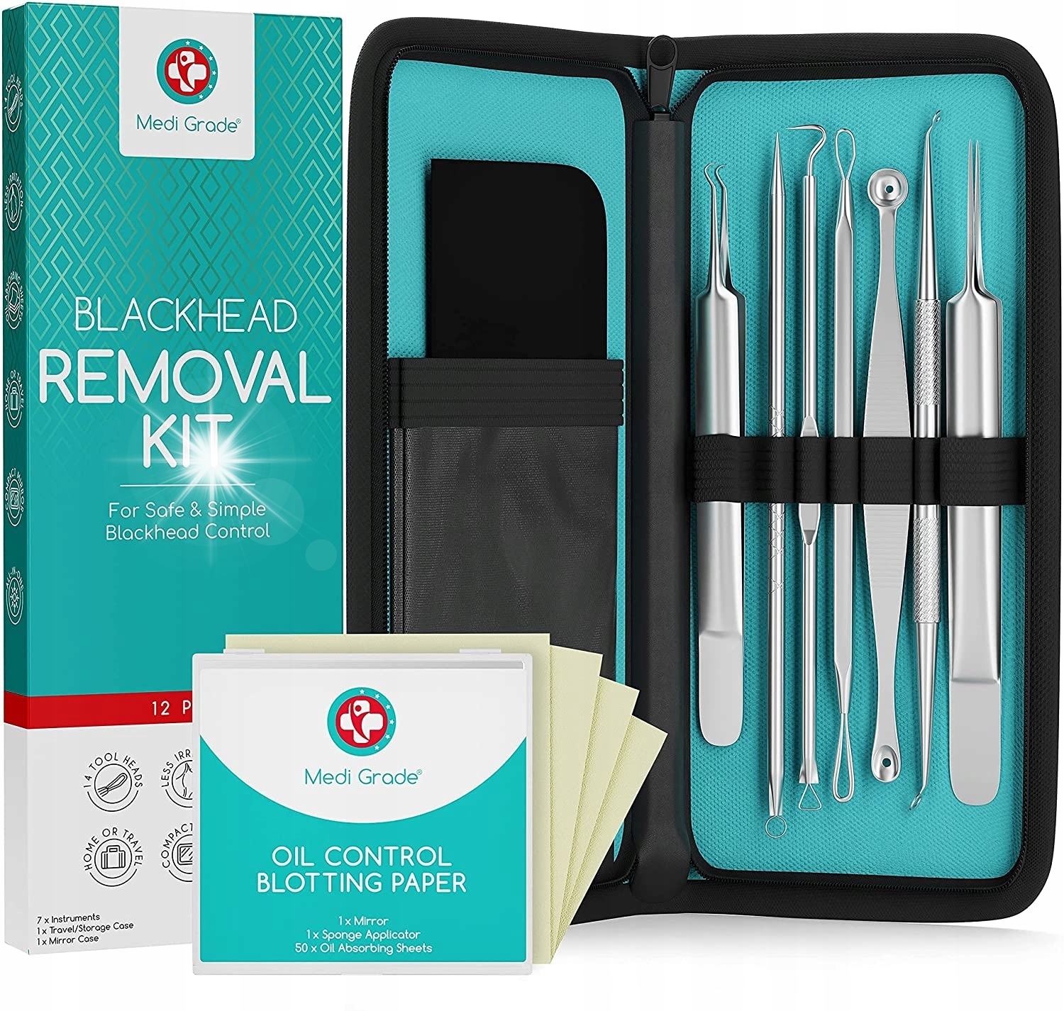 Sada Na Odstraňování Černých Teček 7ks Přístrojů Pro Péči O Obličej