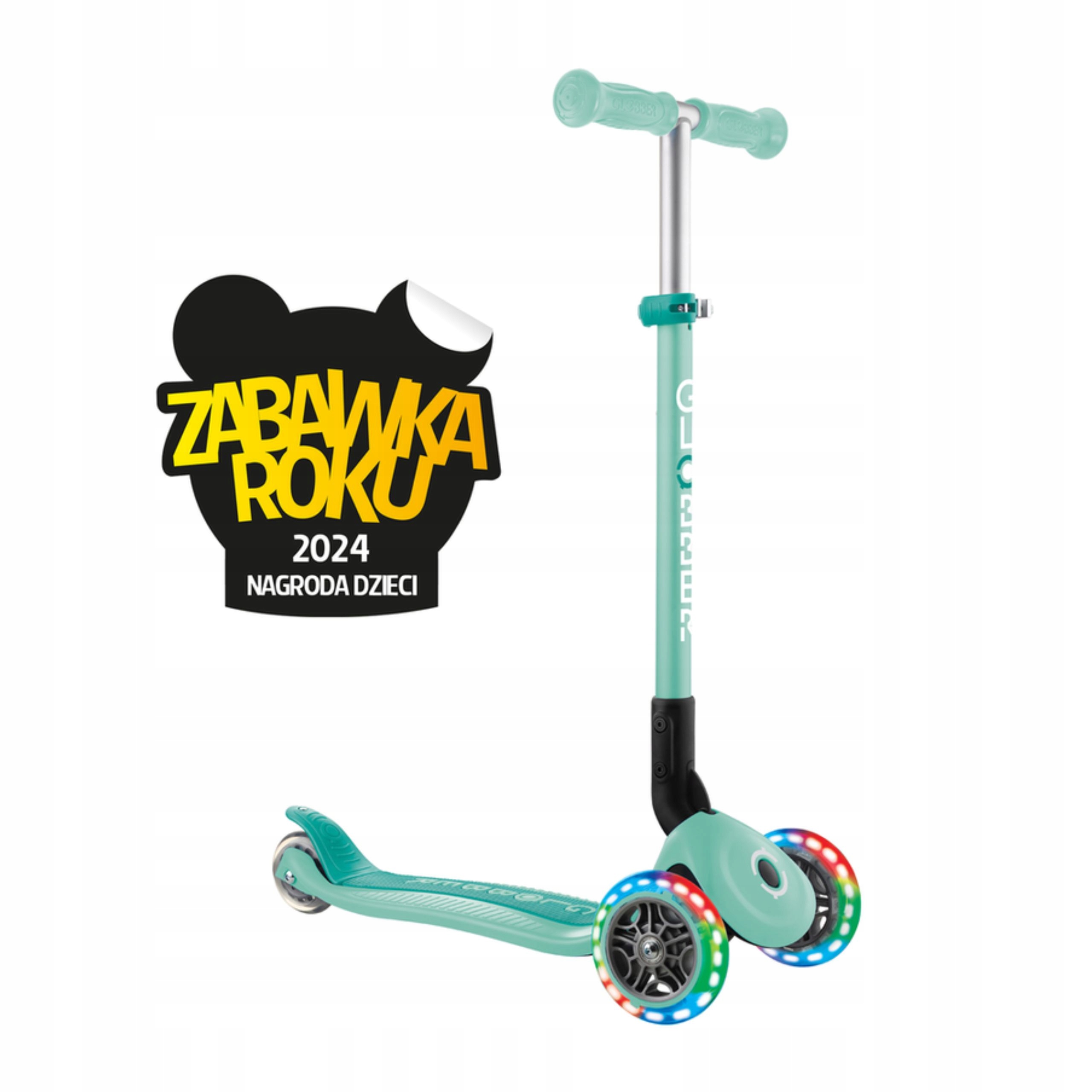 Dětská balanční koloběžka 3-kolová Led Primo Foldable Globber mátová