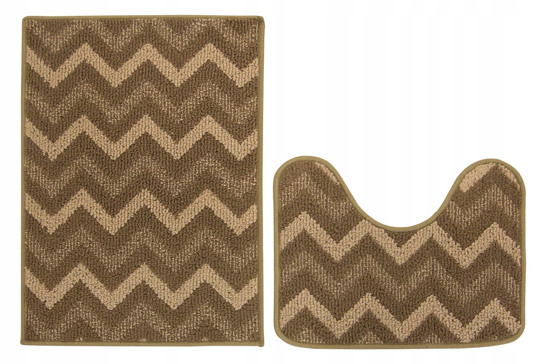 

Komplet 2-cz Miękkie Dywaniki Łazienkowe Brąz