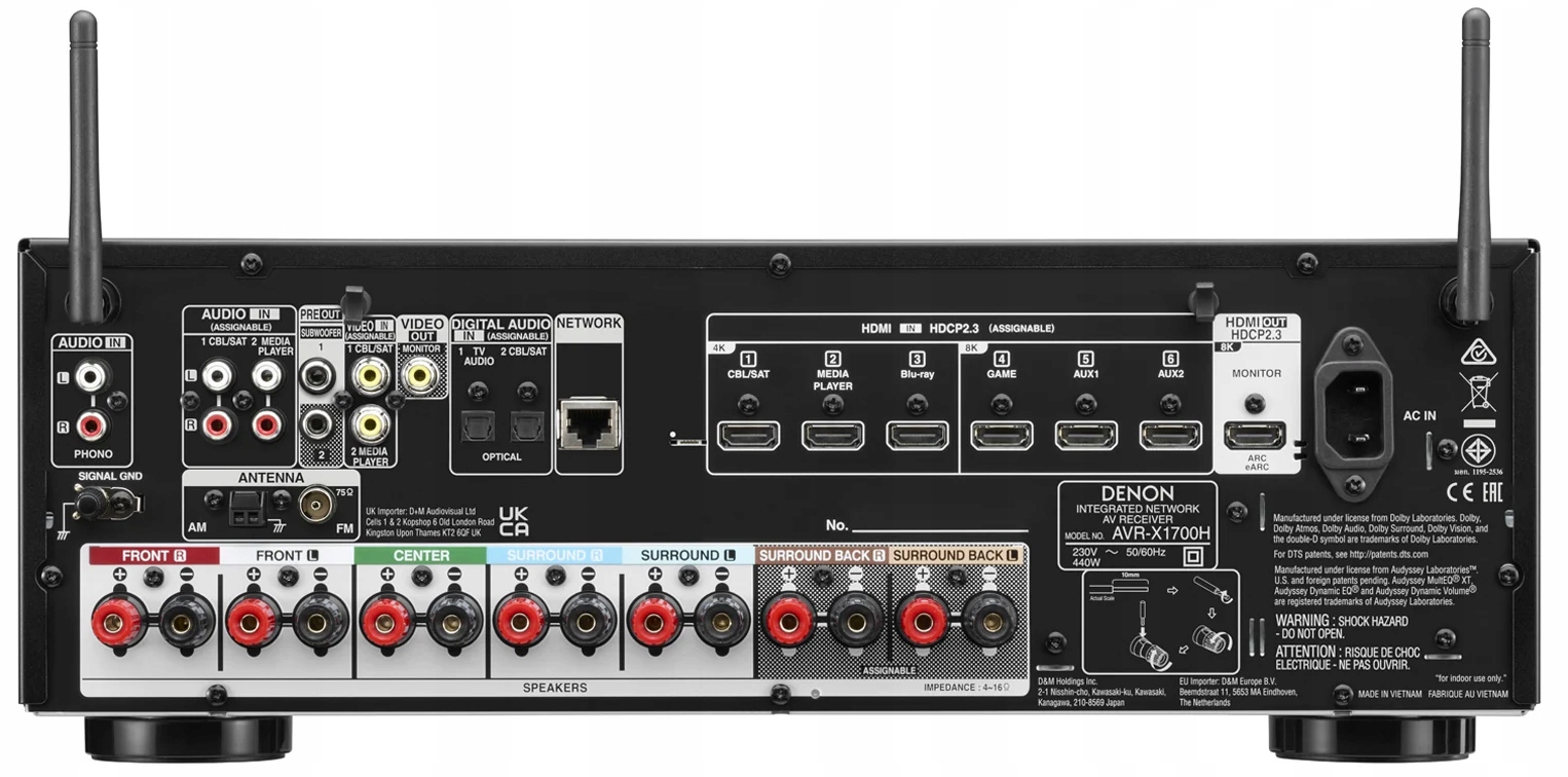 MONITOR BRONZE 6G KINO 7.0 DENON AVR-X1700H ORZECH Marka Monitor Audio