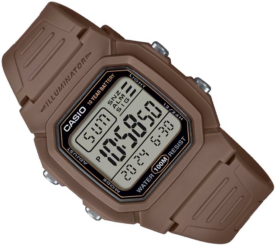 Digitální Pánské Hodinky Casio W-800H-5AV Vintage Sportovní Led WR100 Box