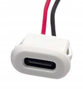 

Gniazdo Usb C panelowe tablicowe białe 2 pin