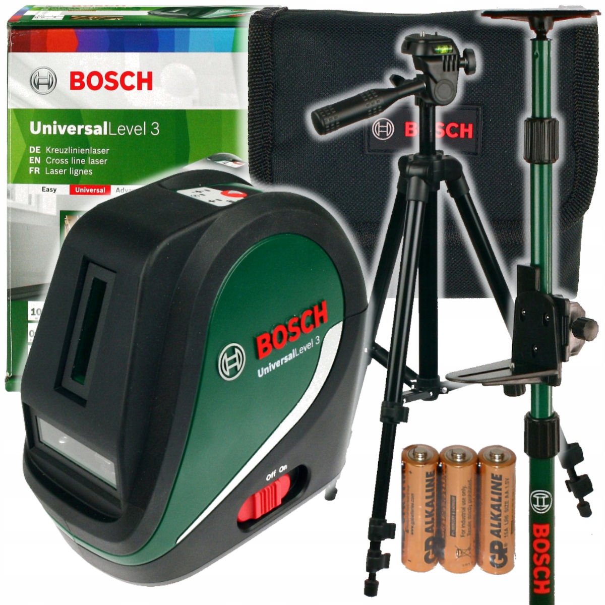 

Laser Universallevel 3 Bosch Statyw Tyczka
