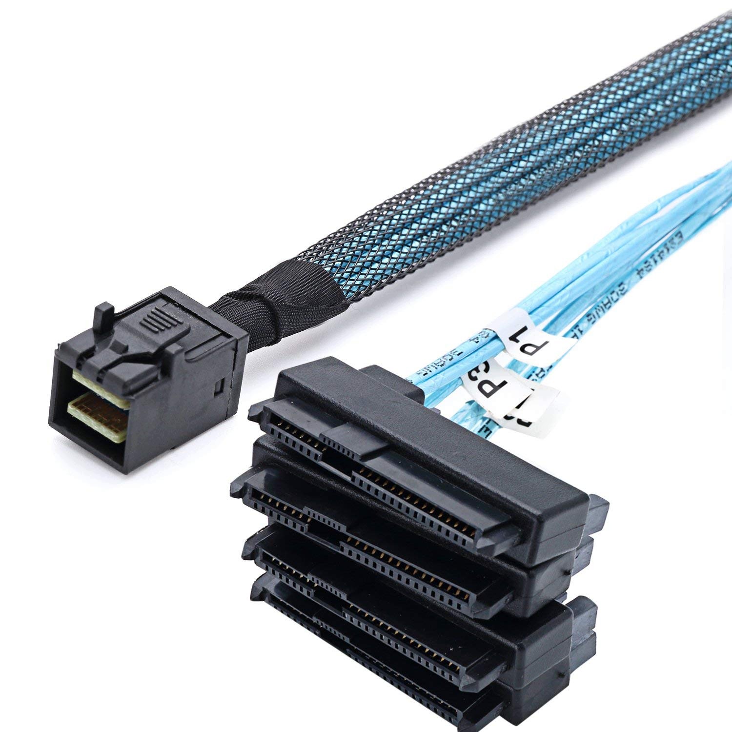 Kabel Mini Sas Hd SFF-8643 pro 4x Sas/sata SFF-8482 pro přenos dat 1M