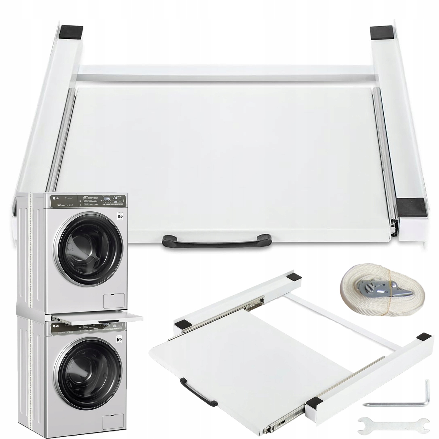 Univerzální Spojka S Poličkou Pro Sušičku Pračky 54*60*7.5 CM Do 150 Kg